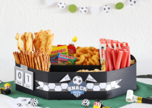 DIY Snackstadion im Fußballlook